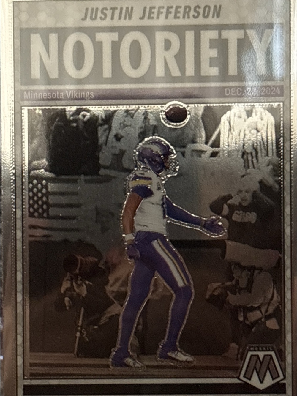 Panini Justin Jefferson Notoriety Football Card